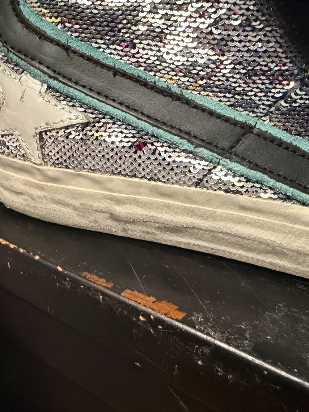 Golden Goose Slide Sequined High-Top Sneakers EU 36 - Picture 9 of 9